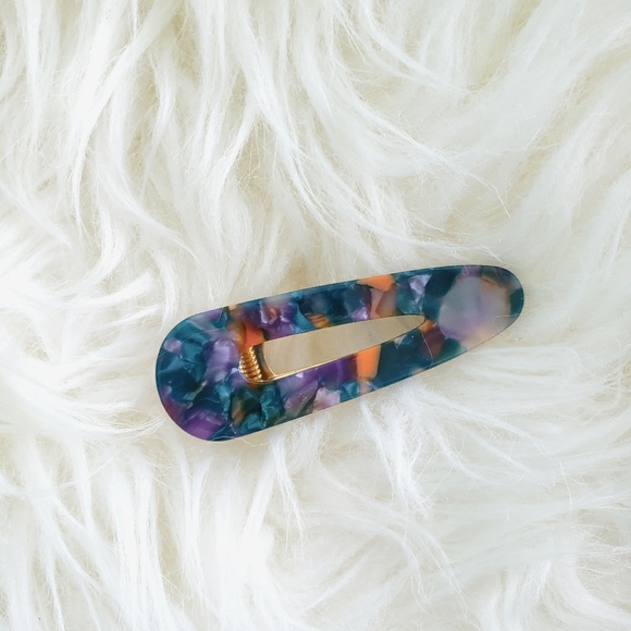 Mimi & August Retro Acrylic Hair Clip Green Purple Orange